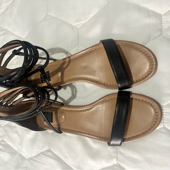 White House Black Market Shoes - White House black market sandals. Black. Size 8.